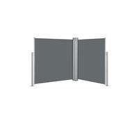 Auvent latéral double rétractable de patio 170x600cm Anthracite