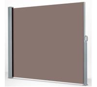 Auvent latéral extensible 180 x 300 cm, Paravent extérieur imperméable, Marron