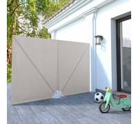 Auvent Latéral Pliable De Terrasse Crème 240 X 160 Cm Beige