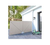 Auvent latéral pliable de terrasse Crème 300 x 150 cm