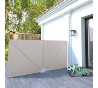 Auvent Latéral Pliable De Terrasse Crème 300 X 150 Cm Beige