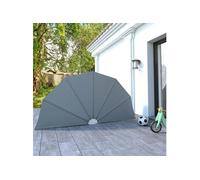 Auvent latéral pliable de terrasse Gris 160 cm