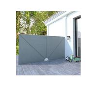 vidaXL Auvent lat¿¿ral pliable de terrasse Gris 400 x 200 cm
