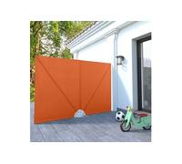 Auvent latéral pliable de terrasse Terre cuite 240 x 160 cm