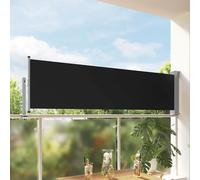 Auvent latéral rétractable de patio 80x300 cm Noir