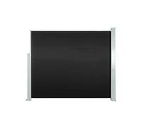 Auvent Latéral Rétractable 120x300cm Noir Jardin Balcon Brise-vue Store 45359