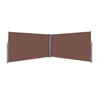 Auvent latéral rétractable - 160 x 600 cm - Marron - Pour terrasse, balcon, jardin et restaurant - Protection UV et résistant aux intempéries