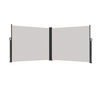 Auvent latéral rétractable - 200 x 600 cm - Résistant aux UV - 100 % polyester - Pour terrasse, jardin, balcon - Gris clair
