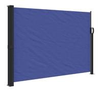 Auvent latéral rétractable bleu 140 x 300 cm | 100 % polyester avec revêtement PU, imperméable, protection UV, installation facile, utilisation intérieure et extérieure