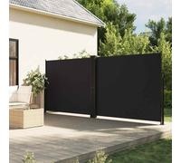 vidaXL Auvent latéral rétractable – Brise-vue jardin, écran de protection – Noir 160x600 cm