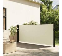 vidaXL Auvent latéral rétractable – Brise-vue jardin, écran de protection, crème 160x500 cm