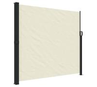 vidaXL Auvent Latéral Rétractable, Brise-Vue de Jardin, Écran de Protection, Écran de Balcon Terrasse Arrière-Cour Extérieur, Crème 180x500 cm