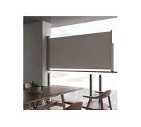 Auvent latéral rétractable de patio 120 x 300 cm Gris