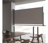 Auvent latéral rétractable de patio 120 x 300 cm Gris Gris G