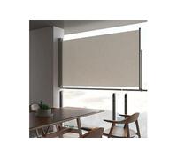 Auvent latéral rétractable de patio 140 x 300 cm Blanc cassé