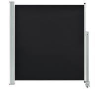 Auvent Latéral Rétractable De Patio 140 X 300 Cm Noir Noir