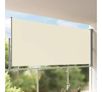 Auvent Latéral Rétractable de Patio 160x300 cm Blanc Cassé Brise-vent vidaXL
