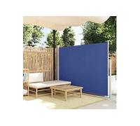 Auvent latéral rétractable de patio 170x300 cm Bleu