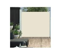 Auvent latéral rétractable de patio 170x300 cm Crème