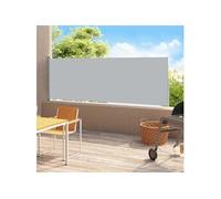 vidaXL Auvent latéral rétractable de patio – Écran d'intimité résistant aux UV 200x500 cm Gris