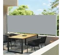 vidaXL Auvent latéral rétractable de patio – Brise-vue, pare-soleil, 600x160 cm Gris