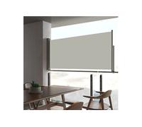 vidaXL Auvent Latéral Rétractable de Patio Store Latéral Brise-Vue Abri Soleil Jardin Terrasse Balcon Exterieur Résistant aux UV 60x300 cm Crème
