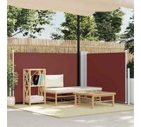 Auvent Latéral Rétractable Marron 100x600 cm Terrasse Jardin Extérieur vidaXL