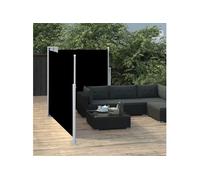 Auvent latéral rétractable Noir 100 x 600 cm