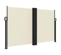 Auvent latéral Rétractable Store Latéral Vertical Paravent Brise Vue Rétractable écran d’intimité de Jardin, crème 140x1200 cm