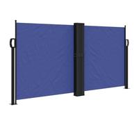 Auvent latéral Rétractable Store Latéral Vertical Paravent Brise Vue Rétractable écran d’intimité de Jardin, Bleu 120x600 cm