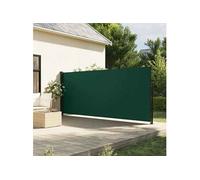 vidaXL - Auvent latéral rétractable - Écran d'intimité 160x300 cm Vert foncé