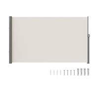 VEVOR Auvent Latéral Rétractable 180x300 cm Paravent Extérieur Imperméable Brise-Vue Tissu en Polyester 180 g/m² Pare-vent Écran de Séparation Résistant aux UV 30+ pour Jardin, Balcon, Terrasse, Beige