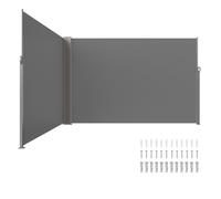 Auvent Latéral Rétractable-VEVOR-200x600 cm-Paravent Extérieur Imperméable Brise-Vue Tissu en Polyester-pour Jardin, Balcon-Gris