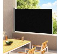 Auvent latéral rétractable - vidaXL - 220x300 cm - Noir - Tissu 100% polyester - Acier enduit de poudre