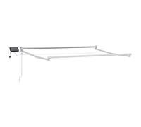 Auvent manuel à bras articulé avec LED anthracite 3 x 2,5 m Tissu polyester résistant aux intempéries, cadre en acier revêtu par pulvérisation, éclairage LED solaire pour terrasse et balcon