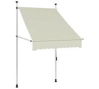 vidaXL Auvent Manuel Rétractable Auvent de Terrasse Banne de Jardin Store de Balcon Auvent d'Extérieur Ombrage des Fenêtres 100 cm Crème