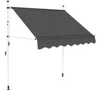 Auvent manuel rétractable 150 cm Anthracite Anthracite G