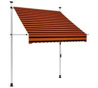 Auvent Manuel Rétractable 150 Cm Orange Et Marron