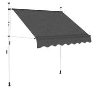 Auvent rétractable - vidaXL - 200 cm - Anthracite - Manuel - Résistant aux intempéries