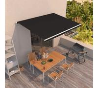 Auvent Manuel Rétractable 250x250 cm Orange et Marron Jardin Terrasse vidaXL