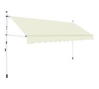 vidaXL Auvent manuel rétractable 350 cm Crème