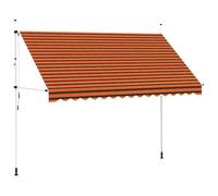 vidaXL Auvent manuel rétractable 350 cm orange et marron