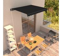 Auvent Manuel Rétractable 350x250 cm Crème Store Balcon Jardin Terrasse vidaXL