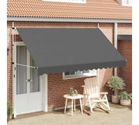 Auvent rétractable - vidaXL - 200 cm - Anthracite - Manuel - Résistant aux intempéries