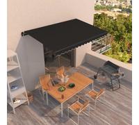 vidaXL Auvent manuel rétractable 500 x 350 cm Anthracite