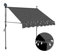 Auvent Manuel Rétractable Avec Led 150 Cm Anthracite