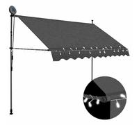 Auvent Manuel Rétractable Avec Led 100 Cm Anthracite Gris