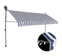 Auvent Manuel Rétractable avec LED 200 cm Orange et Marron Store Balcon vidaXL