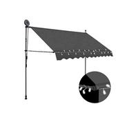 vidaXL Auvent manuel rétractable avec LED 300 cm Anthracite