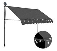 Auvent Manuel Rétractable Avec Led 300 Cm Anthracite Gris